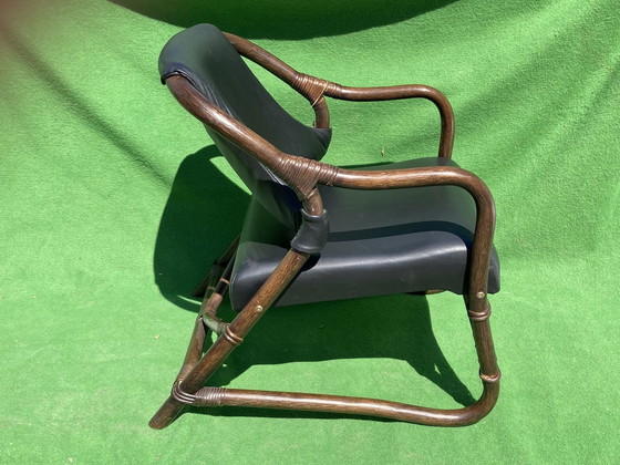 Image 1 of Bamboo Lounge Chairs With Skai Leather