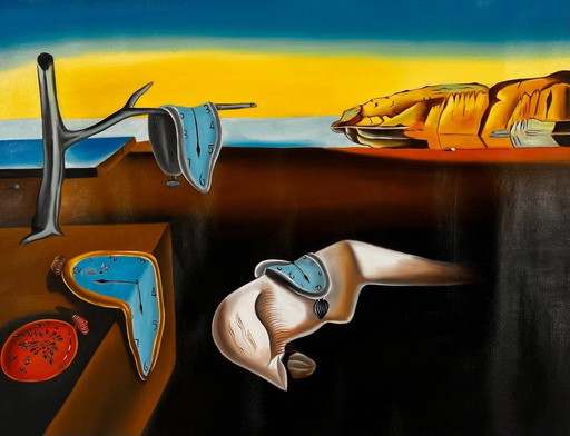 Salvador Dalí – A Second Before - Hand-painted on canvas (rolled up)
