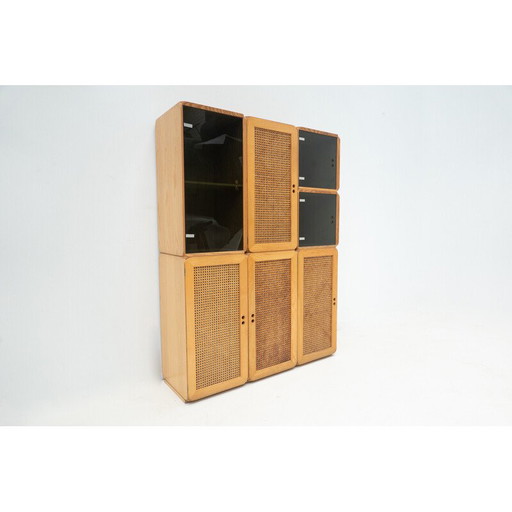 Set of mid-century modular wooden cubes by Derk Jan de Vries, Italy 1960s