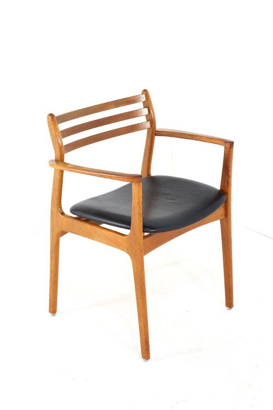 Image 1 of Ensemble de 5 + 1 chaises vintage danoises