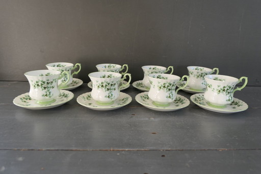 Vintage Royal Albert Kleeblatt Tasse und Untertasse 8 x