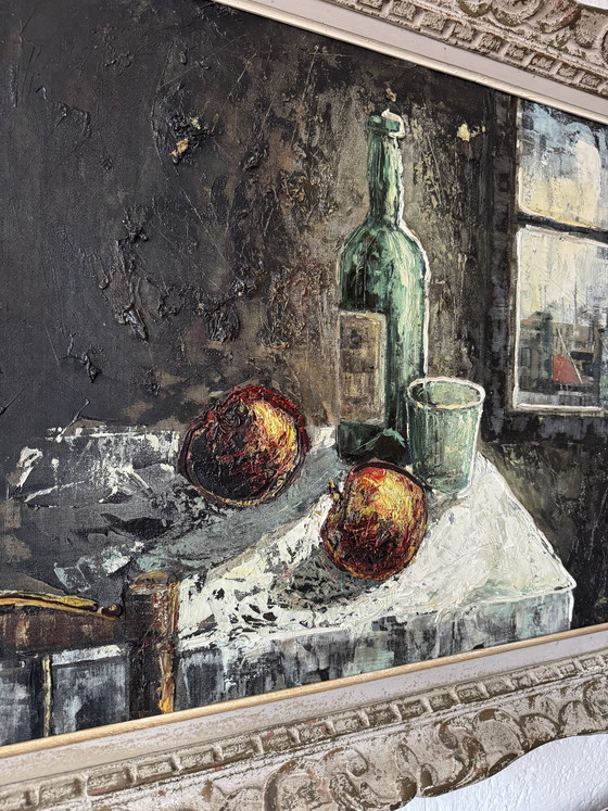 Image 1 of Expressionist still life painting from the 1960s