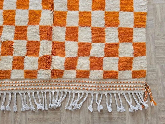 Oranje Marokkaans vloerkleed van natuurlijke wol, 250cm x 150cm – Vloerkleden en tapijten (photo 5 of 7)