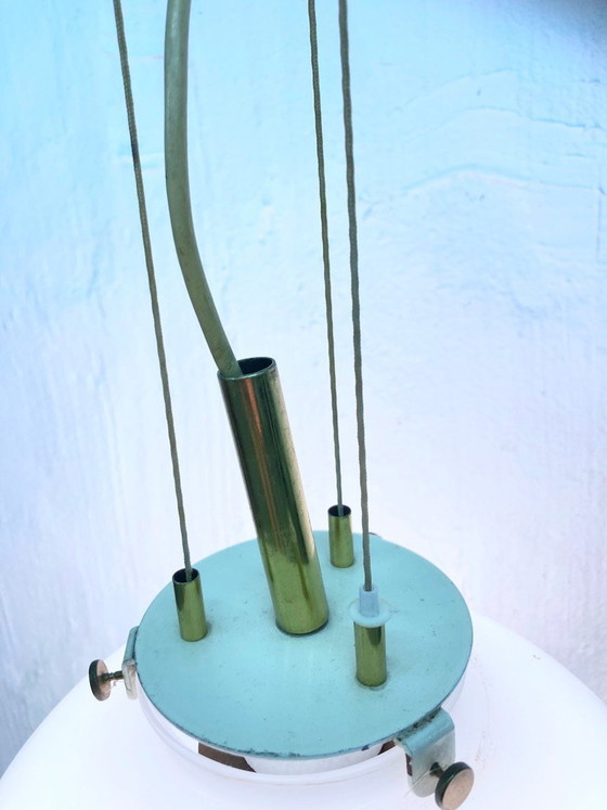 Image 1 of Lampada a sospensione italiana a globo in vetro, stile metà secolo, anni '60/'70.