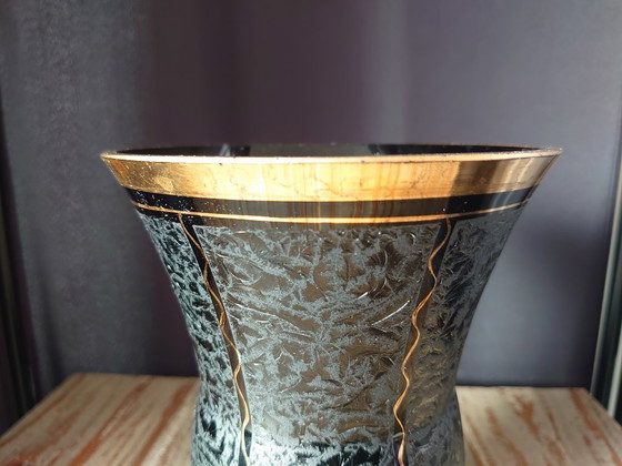 Image 1 of Art Deco hyalite vase De Rupel Boom glass factory