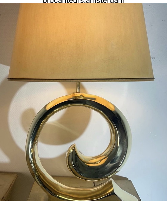 Image 1 of Brass Pierre Cardin table lamp '1980'