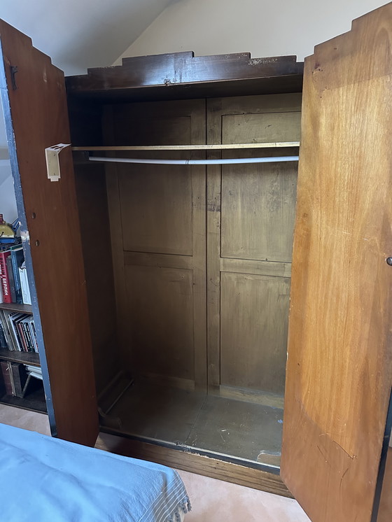 Image 1 of Originele houten art deco kledingkast