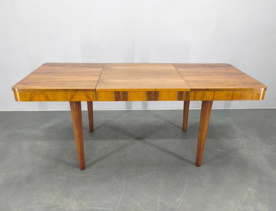 Image 1 of Mid Century Extendable Dining Table UP Zavody 1950s Walnut Veneer