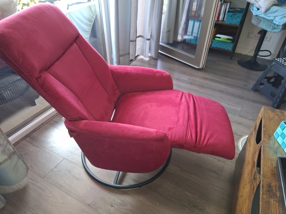 Image 1 of Poltrona relax Vidaxl, colore rosso vino