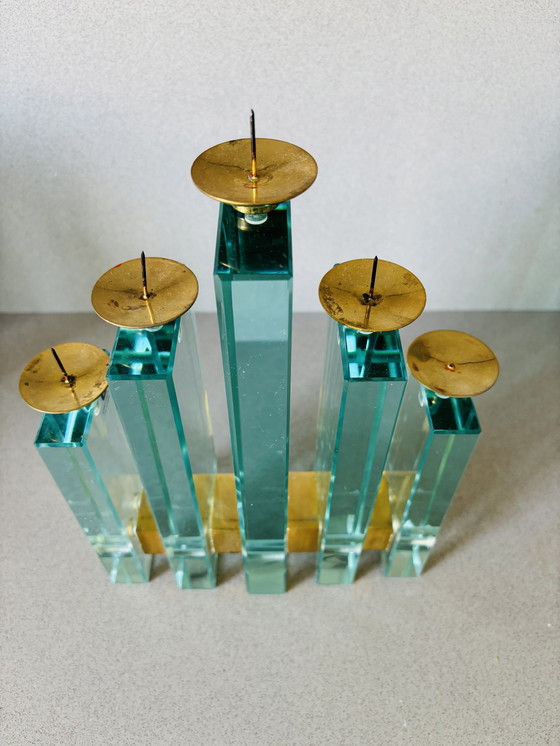 Image 1 of Ontwerp kandelaar Galotti & Radice kristalglas