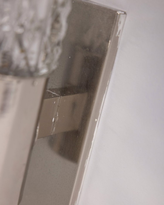 Image 1 of Coppia di Lampade da Parete Vintage Anni '70 Metallo e Vetro Design Targetti