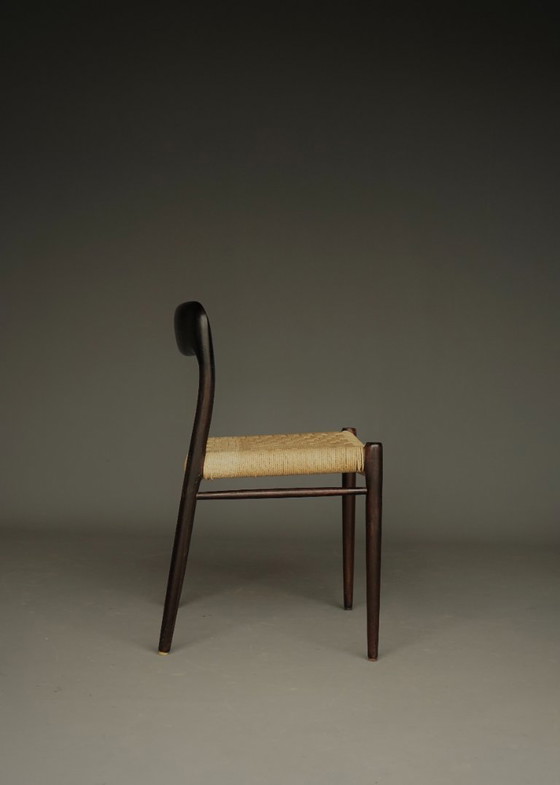 Image 1 of Model 75 Chairs in Beech by Niels Otto Møller for J.L. Moller, 1960s, Set of 6