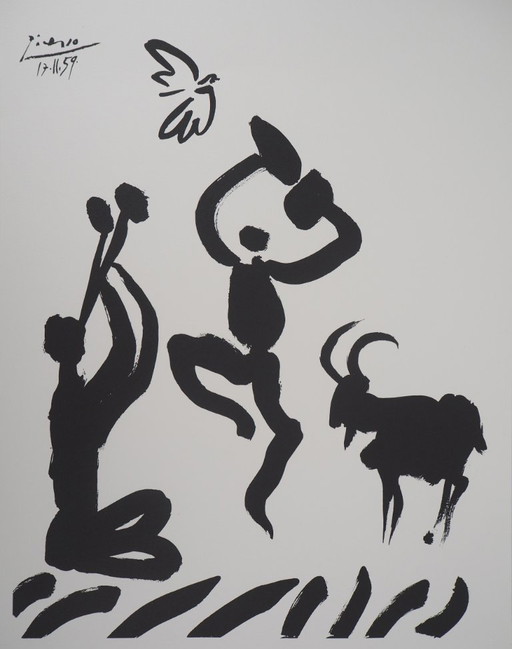 Pablo Picasso: Der Tanz der Faune, signierte Lithografie – lithos zeefdrukken, Paper (photo 2 of 7)