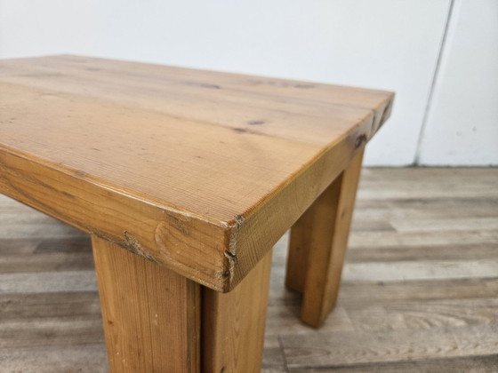 1980s solid pine coffee table, Side tables, Wood, Brown, Rustic (photo 6 of 9)
