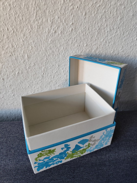 Image 1 of 📦 Elegant storage box set from Semikolon - "Ginkgo turquoise" series - 5 pieces