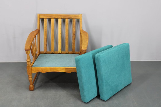 Image 1 of Poltrona in rovere massiccio del 1950, Cecoslovacchia