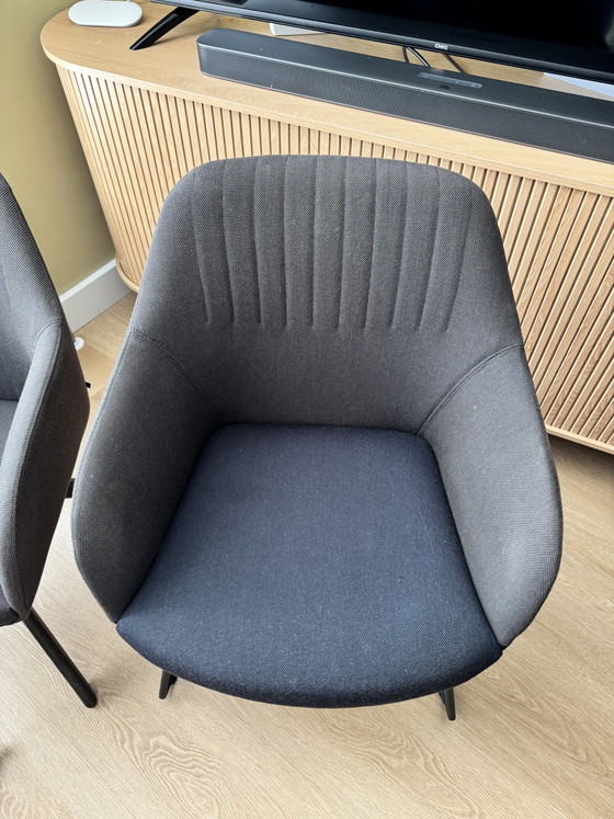 4x Arco Ease – Dining chairs, Metal, Textile (photo 5 of 7)