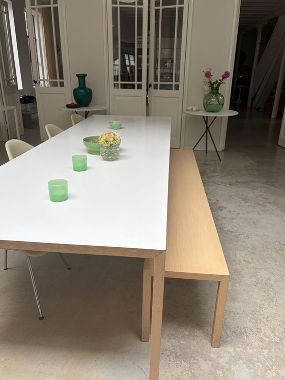 Tavolo Slim+ e panca Slim Plus abbinata di Bertjan Pot per Arco – Tavoli da pranzo, Legno (photo 5 of 13)