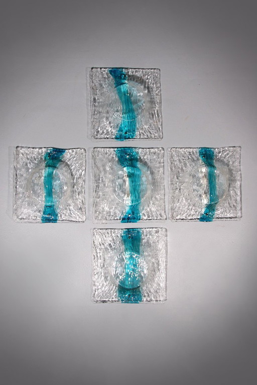 Scone da incasso Murano di Toni Zuccheri per Venini 5 pezzi.