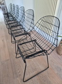 6 chaises Pastoe SM05 en fil de fer noir, par Cees Braakman