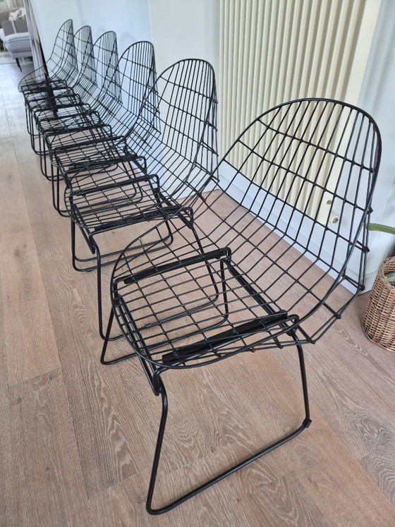 Image 1 of 6x Pastoe SM05 wire chairs door Cees Braakman zwart