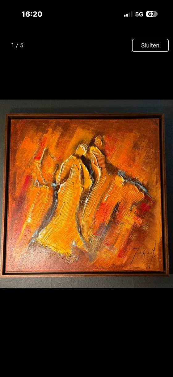 Image 1 of Groot moderno schilderij met Warme kleuren