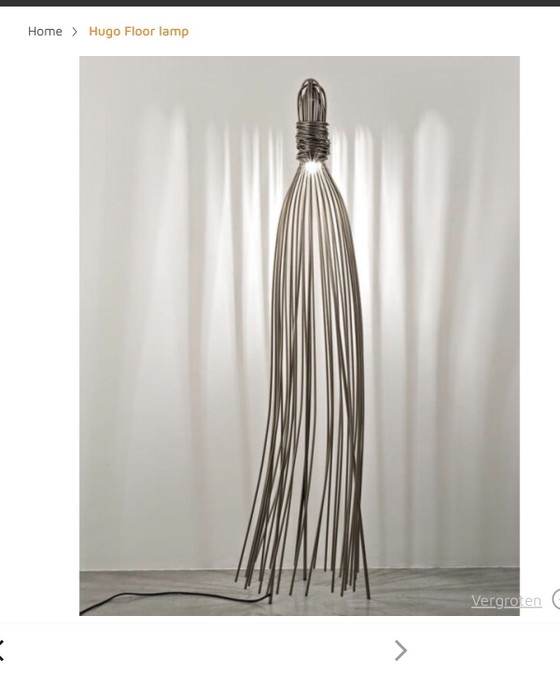 Beautiful Floor Lamp A Showpiece – Terzani, Floor lights, polished steel, Metal (photo 5 of 5)