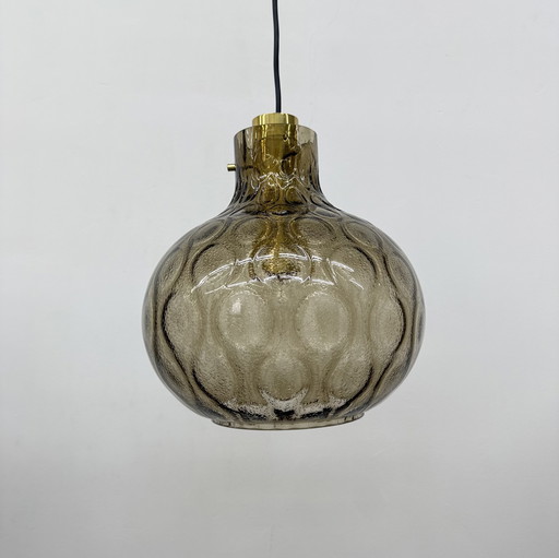 Limburg Glashütte glass hanging lamp , 1970s