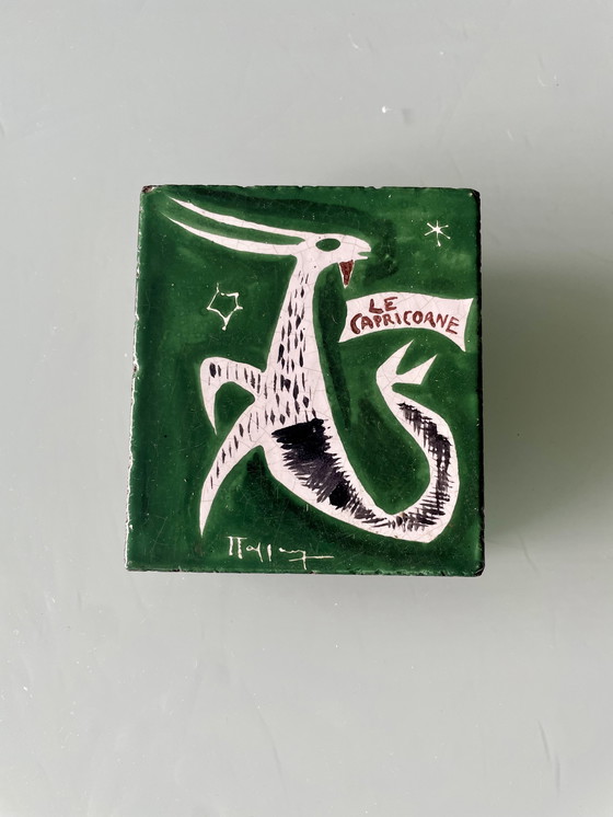 Image 1 of Azulejo de lava esmaltado Jean Jaffeux