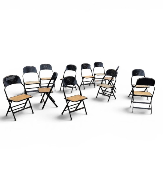 12 x Clarin Corporation folding chair / USA 1920s (photo 13 of 19)