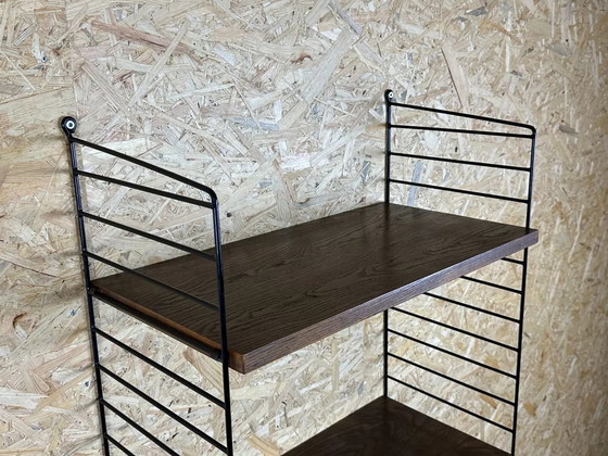 Image 1 of 60s 70s oak string shelf module by Kajsa & Nils "Nisse" Strinning Sweden