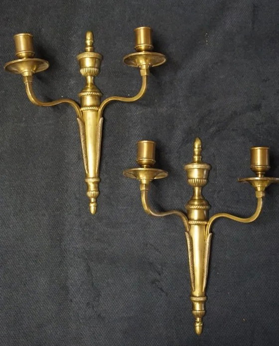 Een paar Empire wandlampen, Frankrijk, 20e eeuw – Bronze (photo 4 of 4)