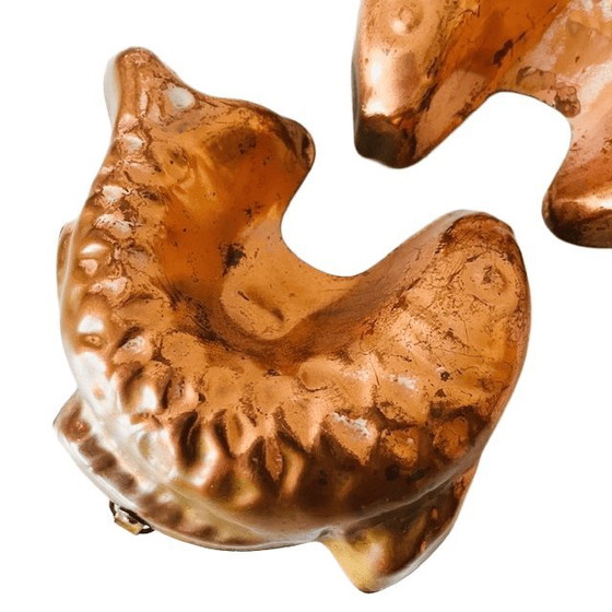 Image 1 of Ensemble de moules à gâteaux en cuivre en forme de poisson, années 1960