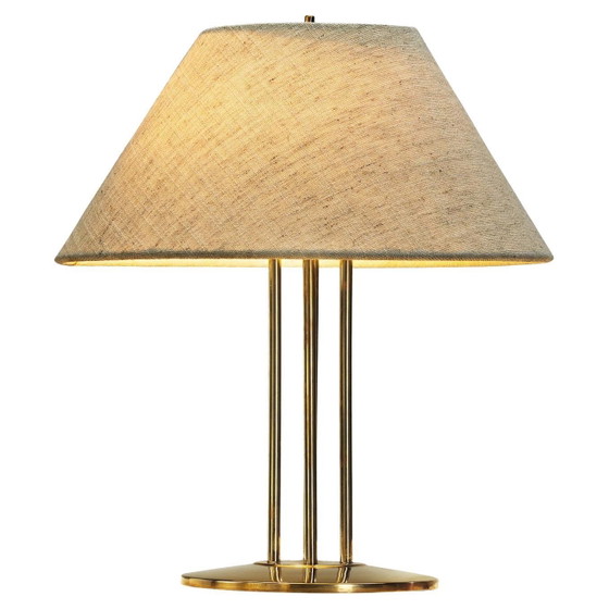 Luciano Frigerio Brutalistische italienische Messinglampe 1970 – Tischlampen, Brass, Italian Design (photo 6 of 18)