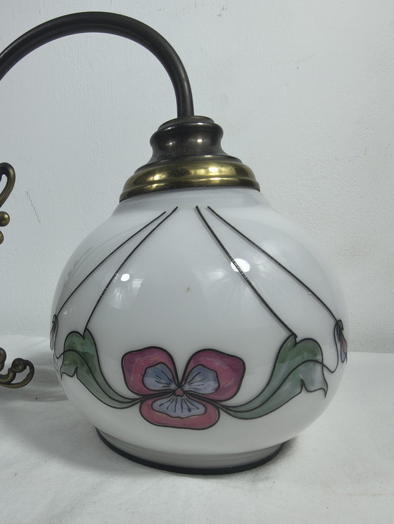 Image 1 of Vintage Massive Wall Lamp with Floral Motif