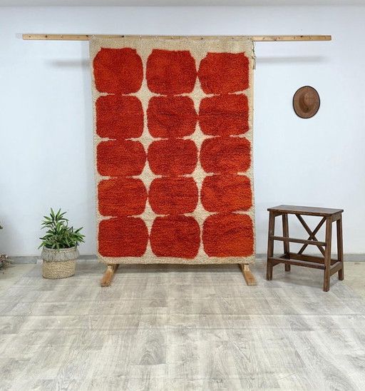 Tapis berbère marocain rare, fait main, 200 cm x 300 cm – vloerkleden en tapijten, Cotton
