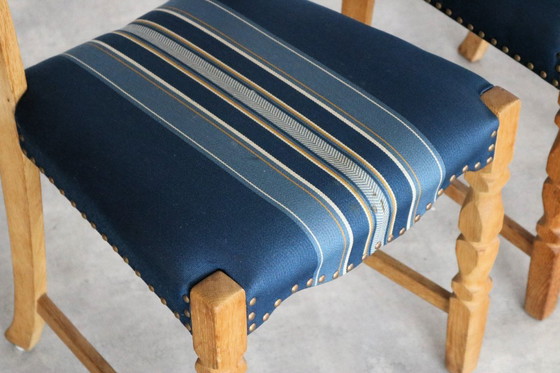 Image 1 of 4x brutalistische dänische Esszimmerstühle