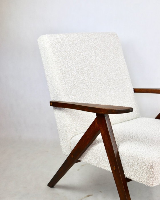 Image 1 of Chaise Vintage Modèle B-310 en Boucle Ivoire Blanc, 1970