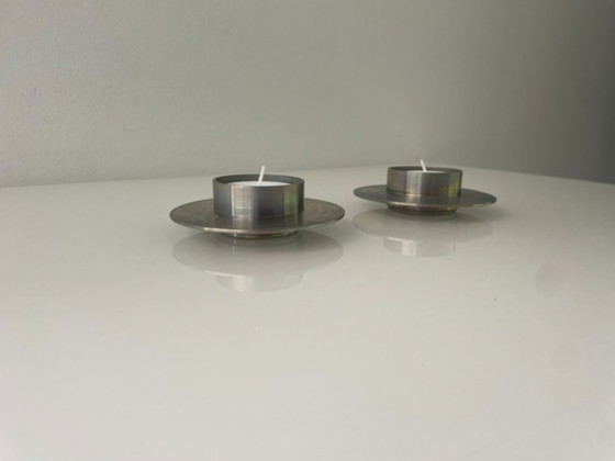 Image 1 of Set di 2 portacandele ZACK in acciaio inox – Design tedesco