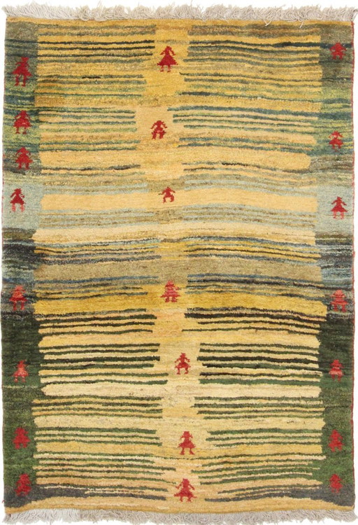 Original Persian carpet Gabbeh Ghashghai oriental carpet 154 cm x 111 cm old natural