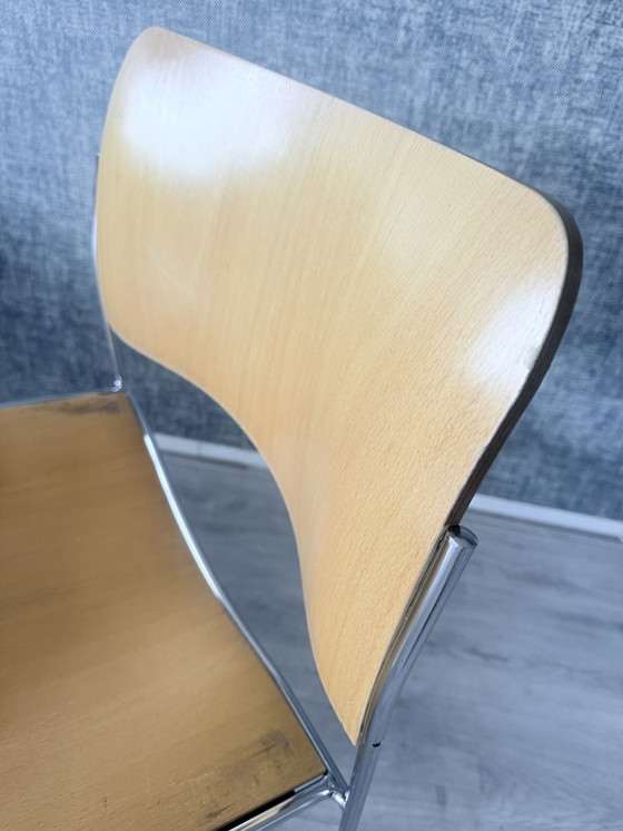 Image 1 of 6x David Rowland voor HOWE - 40/4 Sled-Base Side Chair