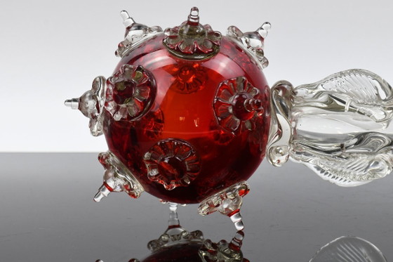 Murano glass sceptre – ruby red and clear, hand blown, Italy – Decorative Objects (photo 4 of 12)