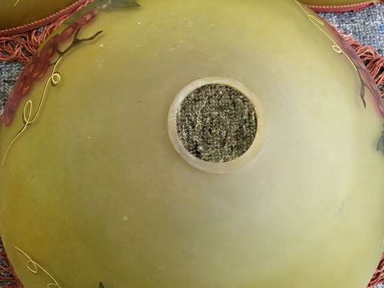 Image 1 of SET DI 10 PARALUMI VINTAGE ANNI '60 IN PASTA DI VETRO CON DECORAZIONE A FORMA DI UVA, BRASSERIE PARIS