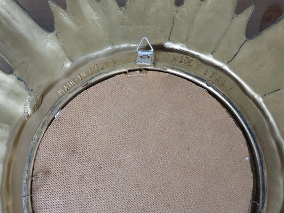 Image 1 of Miroir Soleil Résine Dorée, Italy, 1960-1970