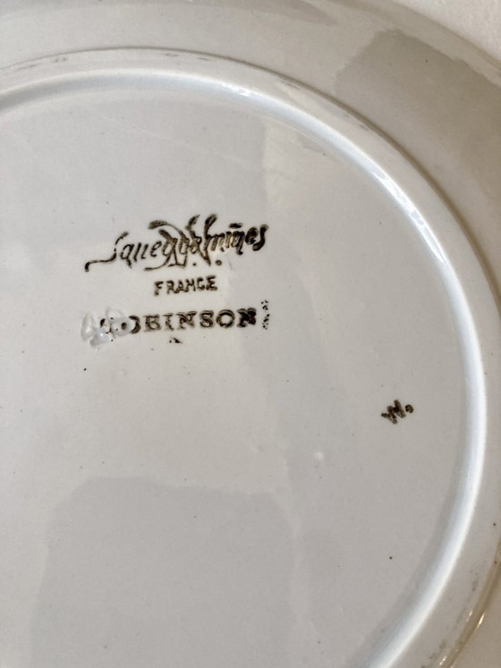 Image 1 of 6 Servierteller, Sarreguemines, Robinson-Muster