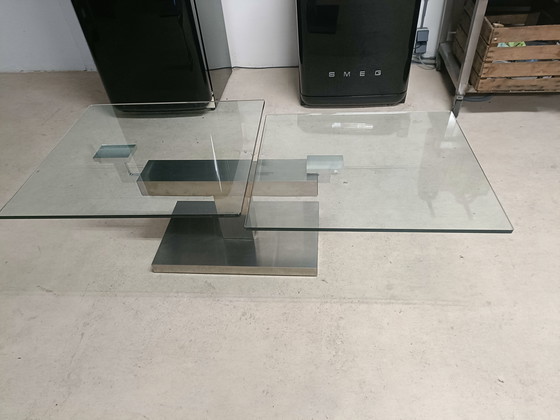 Image 1 of Ausziehbarer Couchtisch aus Glas