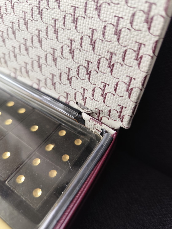 Image 1 of TCC Elegant Game Collection • Luxury Game Box Red/Gold • Chess Checkers Rummy