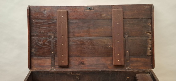Antieke Eikenhouten Dekenkist – Opbergkast, Iron, Wood (photo 5 of 8)