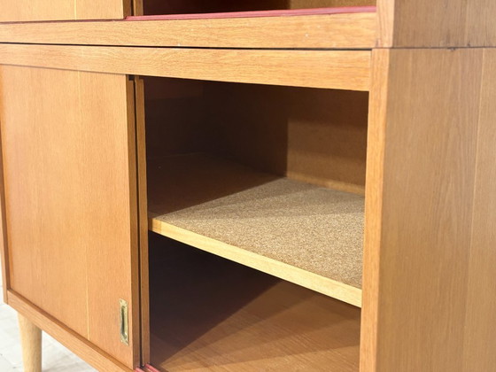 Image 1 of Plankenrek uit het midden van de 20e eeuw / Vintage dressoir / Woonkamerkast