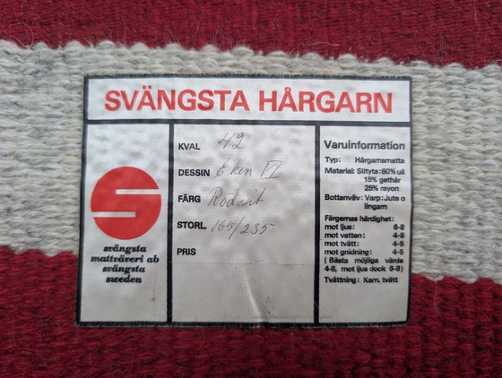 Image 1 of Tappeto vintage, modello "Eken VI", Svängsta Mattväveri, anni '60